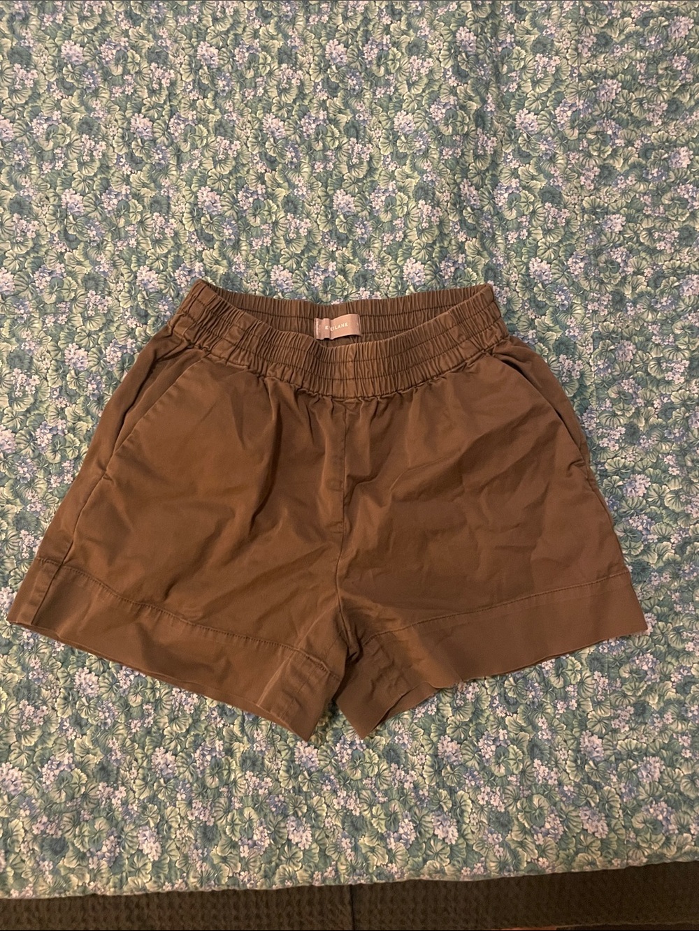 Women's Elastic Waist Casual Shorts - Olive